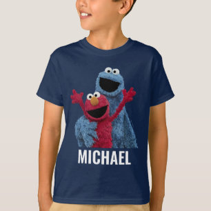Camiseta Barrio Sésamo   Monstruo Elmo y Cookie