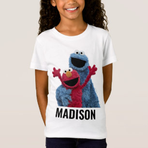 Camiseta Barrio Sésamo Monstruo Elmo y Cookie