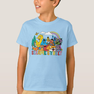 Camiseta Barrio Sésamo   Ola arcoiris