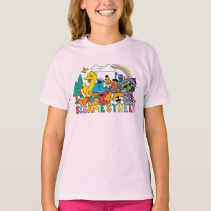 Camiseta Barrio Sésamo   Ola arcoiris