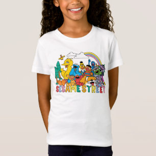 Camiseta Barrio Sésamo   Ola arcoiris