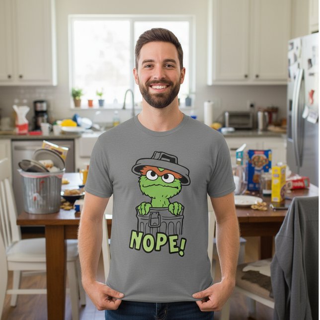 Camiseta Barrio Sésamo | Oscar al Grouch Nope! (Subido por el creador)