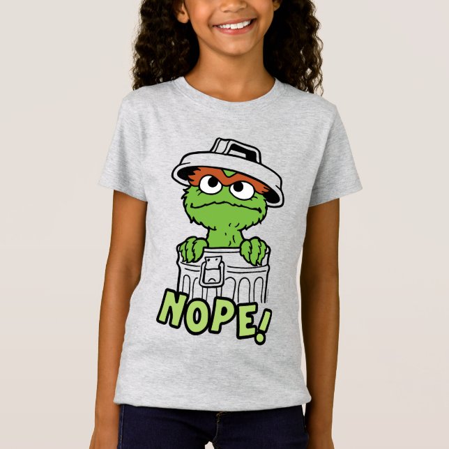 Camiseta Barrio Sésamo | Oscar al Grouch Nope! (Anverso)
