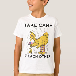 Camiseta Barrio Sésamo Pájaros grandes se cuidan mutuamen