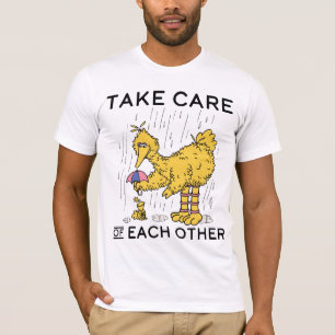 Camiseta Barrio Sésamo   Pájaros grandes se cuidan mutuamen