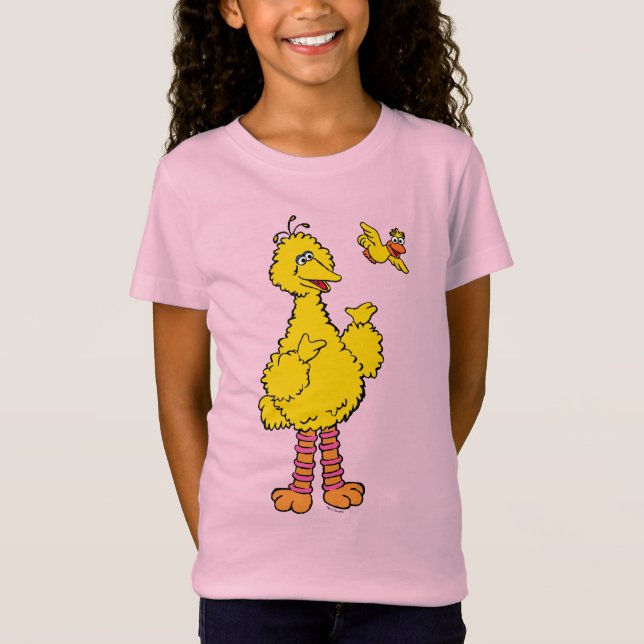 Camiseta Barrio Sésamo | Pájaros grandes y pequeños (Anverso)