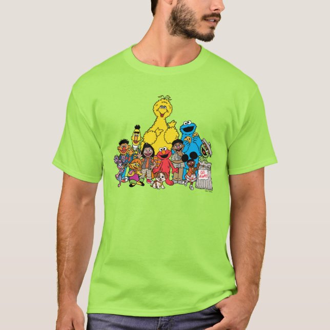 Camiseta Barrio Sésamo | Pals de Sésamo colgando (Anverso)