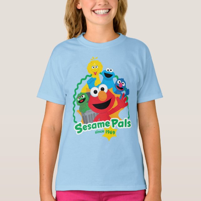 Camiseta Barrio Sésamo | Pilas Sesame Desde 1969 (Anverso)