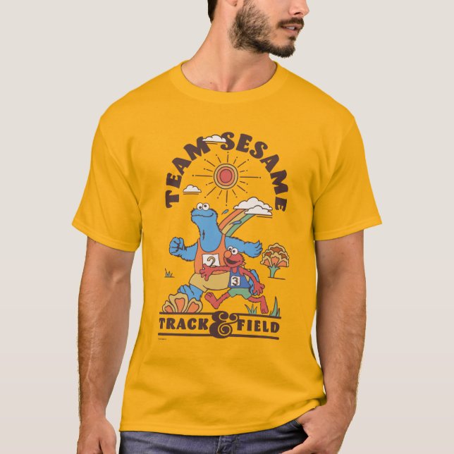 Camiseta Barrio Sésamo | Pista de Sésamo de equipo (Anverso)