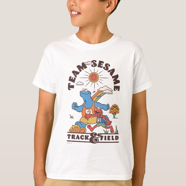 Camiseta Barrio Sésamo | Pista de Sésamo de equipo (Anverso)