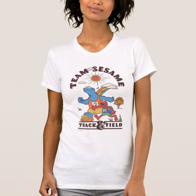 Camiseta Barrio Sésamo | Pista de Sésamo de equipo (Anverso)