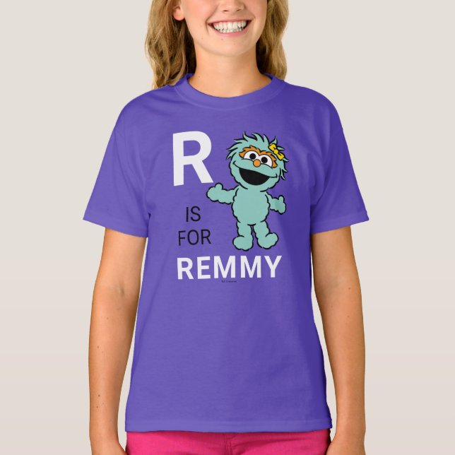 Camiseta Barrio Sésamo | R es para Rosita | Añadir su nombr (Anverso)