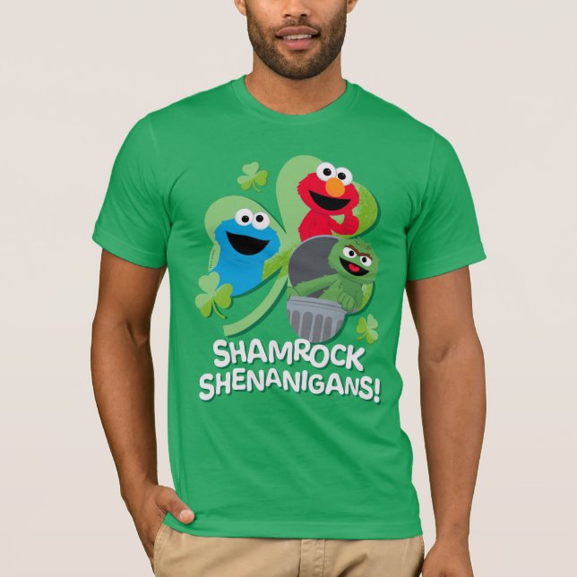 Camiseta Barrio Sésamo | ¡Shamrock Shenanigans! (Anverso)