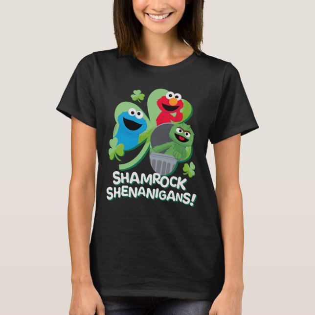 Camiseta Barrio Sésamo | ¡Shamrock Shenanigans! (Anverso)