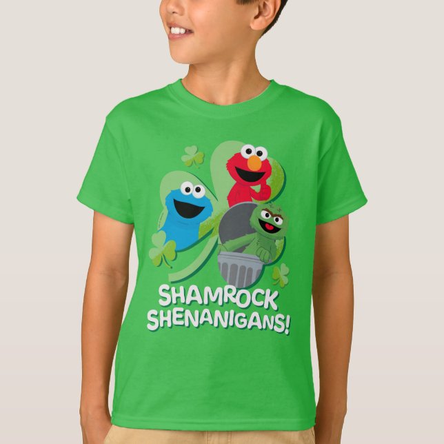 Camiseta Barrio Sésamo | ¡Shamrock Shenanigans! (Anverso)