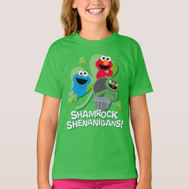Camiseta Barrio Sésamo | ¡Shamrock Shenanigans! (Anverso)