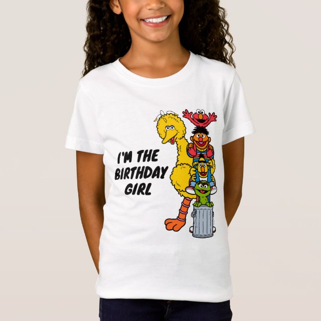 Camiseta Barrio Sésamo | Soy el Chica de Cumpleaños (Anverso)