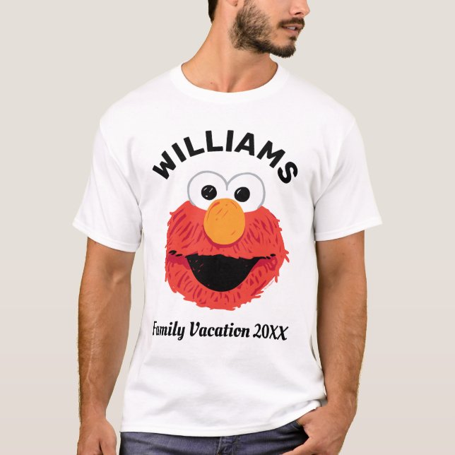 Camiseta Barrio Sésamo | Vacaciones familiares de Elmo (Anverso)