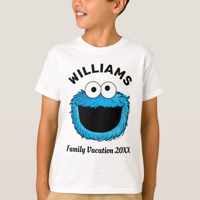 Camiseta Barrio Sésamo | Vacaciones familiares de Monstruo  (Anverso)