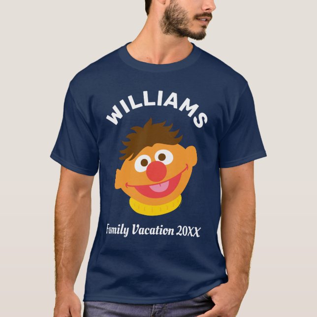Camiseta Barrio Sésamo | Vacaciones familiares Ernie (Anverso)