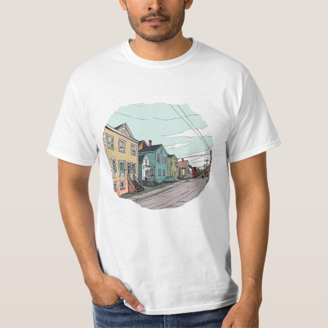 CAMISETA BARRIO SUBURBANO GEORGE STREET NEWFOUNDLAND (Anverso)