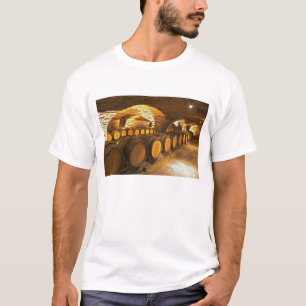 Camiseta Barrios de roble en la bodega del Domaine Comte