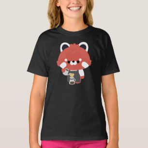 Camiseta Barrista Panda Rojo Lindo
