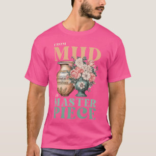 Camiseta Barro A Obra Maestra Floral Maceta De Arcilla Cerá