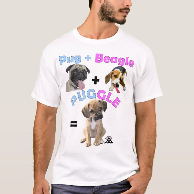 Camiseta Barro amasado + Beagle = Puggle (Anverso)