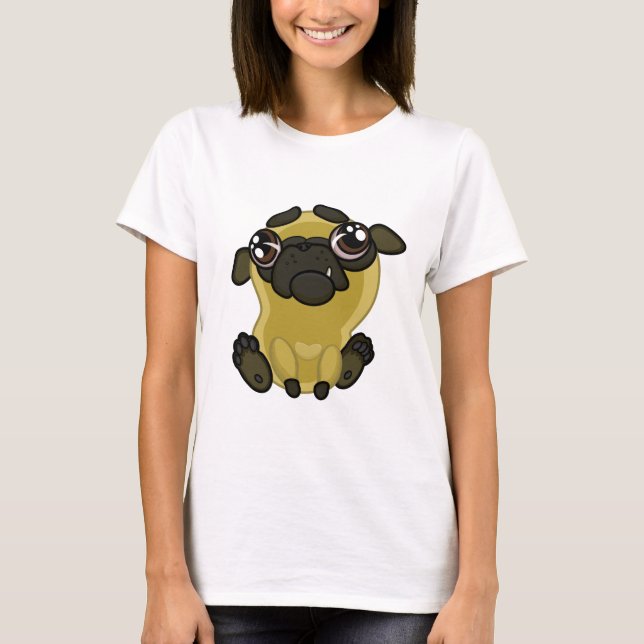 Camiseta Barro amasado feo divertido del perro del dibujo (Anverso)