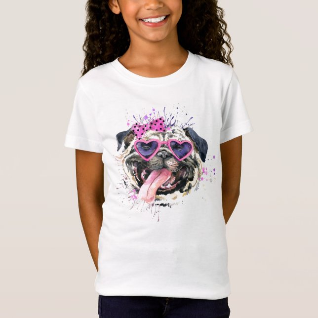 Camiseta Barro amasado rosado lindo de la acuarela (Anverso)