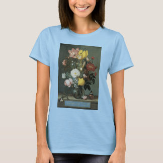 Camiseta Barroco Antiguo, Ramo de Flores en Jarrón de Vidri