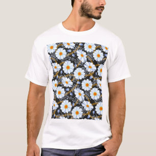 Camiseta Barroco dorado: Textura de la cadena floral