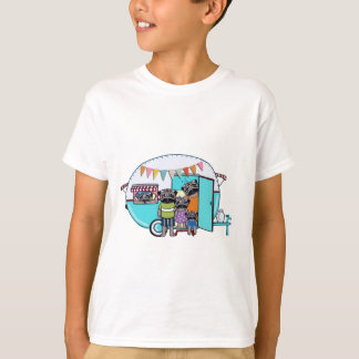 Camiseta Barros amasados del remolque del vintage