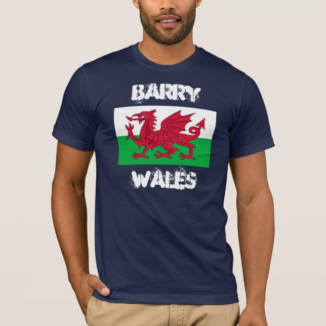 Camiseta Barry, Gales con bandera galesa (Anverso)