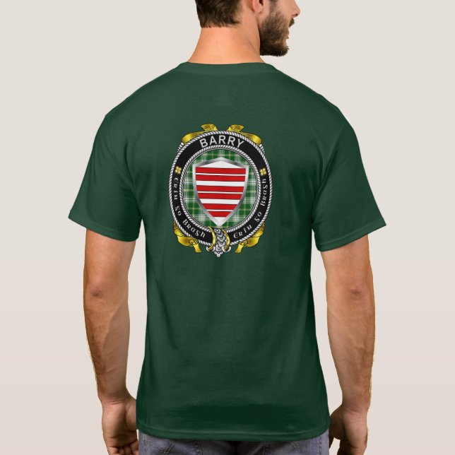 Camiseta Barry Irish Shield Adult T-Shirt (Reverso)