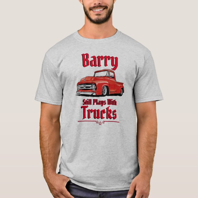 Camiseta Barry Todavía Juega Con Camiones (Anverso)
