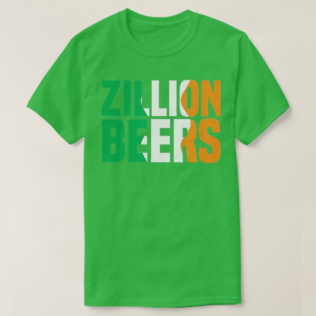 Camiseta Barstool Sports Zillion Beers Saint Patrick's Day  (Diseño del anverso)
