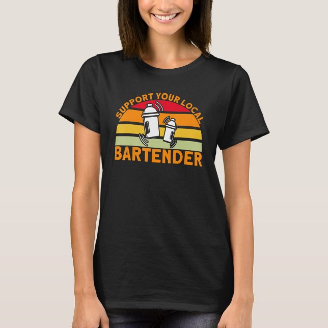 Camiseta Bartender ayuda a su Bartender local_1 (Anverso)
