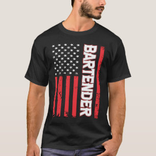 Camiseta Bartender Bandera Americana