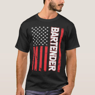 Camiseta Bartender Bandera Americana