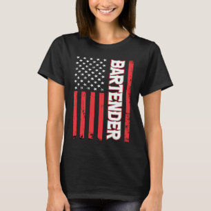 Camiseta Bartender Bandera Americana