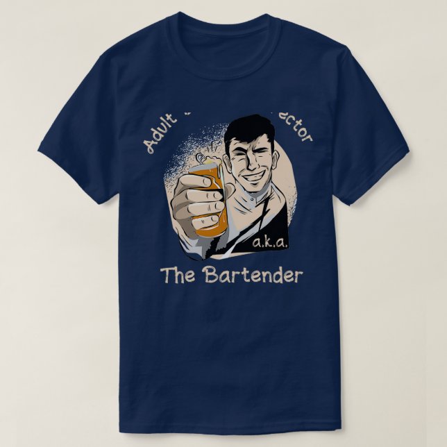 Camiseta Bartender Day Care Adultos Pun (Diseño del anverso)