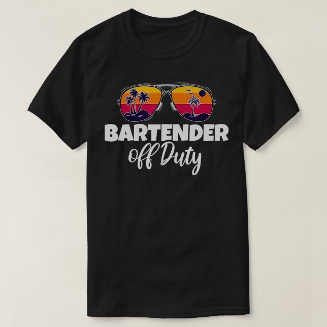 Camiseta Bartender de vacaciones de verano de retiro de der (Diseño del anverso)