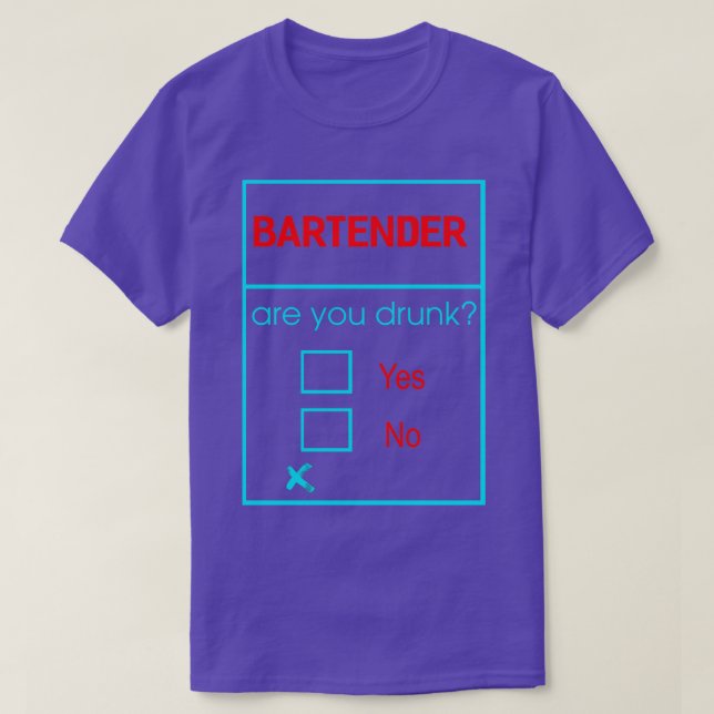 CAMISETA BARTENDER ESTÁ BEBIDO NO NO (Diseño del anverso)