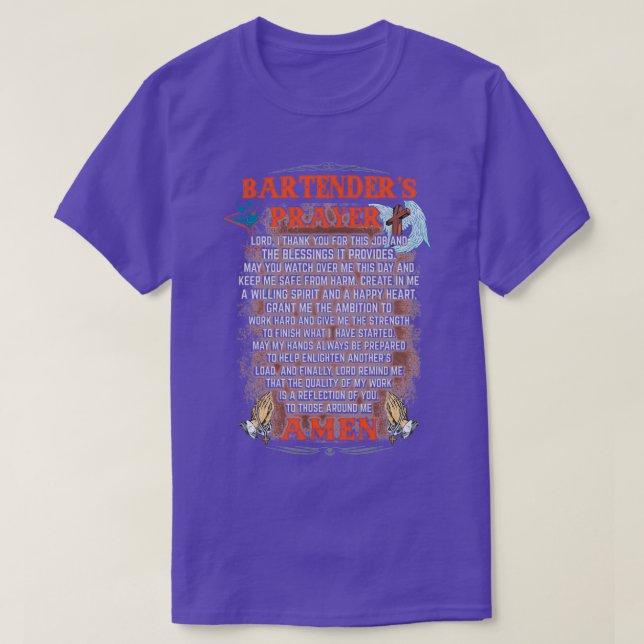 Camiseta Bartender fiel (Diseño del anverso)