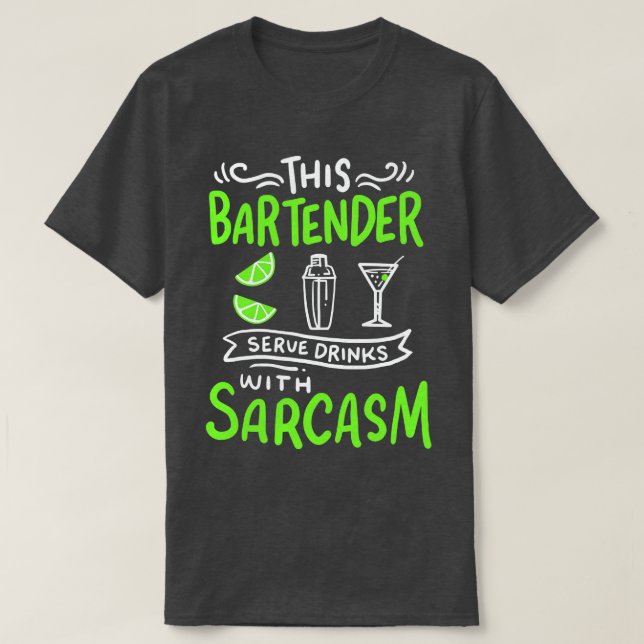 Camiseta Bartender Funny Bartender (Diseño del anverso)