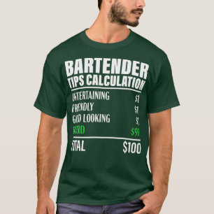 Camiseta Bartender Funny Beard Ips Cálculo Bartending