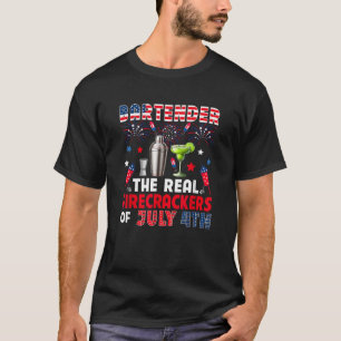 Camiseta Bartender Funny Chiste Firecrackers Del 4 De Julio