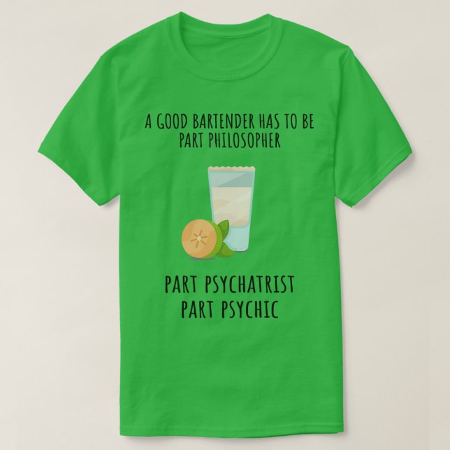 Camiseta Bartender Funny Dice 14 (Diseño del anverso)